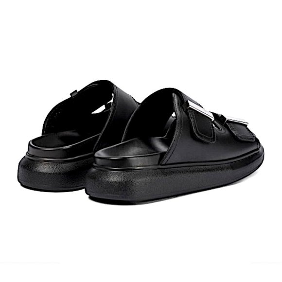 Alexander McQueen Black Leather Hybrid Sandals - Picture 4 of 16